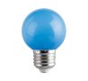 Лампа сфера мини, синя, LED, клас F, цокъл E27, 220V, 1W
