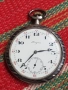 Сребърен джобен часовник с ниело LONGINES, снимка 1