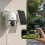 БЕЗЖИЧНА ВЪНШНА PTZ ОХРАНИТЕЛНА КАМЕРА CAMSTRO СЪС СОЛАРЕН ПАНЕЛ И PIR СЕНЗОР, снимка 1