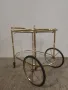 Златна месингова количка стил арт Деко, снимка 1