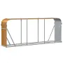 vidaXL Поставка за дърва, дървесен вид, 234x45x100 см, стомана, снимка 6