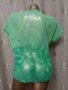 М/ L зелена прозрачна блуза / тениска / с къс ръкав , снимка 2