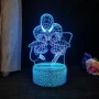 Холограмна 3D LED лампа Spider Man-дистанционно управление 16 цвята+други режими на управление , снимка 1