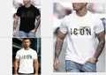 Icon Dsquared2 Мъжка Тениска👕Мъжка Блуза С Къс Ръкав Айкън Дискуаред2 - Различни Цветове Код LFS551, снимка 1