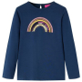 Детска тениска с дълъг ръкав, нейви синьо, 140（SKU:14288, снимка 1 - Детски тениски и потници - 44823347