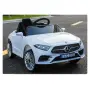 Бяла акумулаторна кола Mercedes Benz CLS350 с кожена седалка 12V, снимка 7