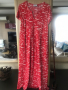 Червена  миди рокля , снимка 1 - Рокли - 36319656