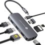 NOVOO USB C HUB HDMI 4K 60Hz, 8 в 1 , снимка 1 - Друга електроника - 40993276