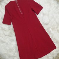 Червена рокля суинг с късо ръкавче, снимка 3 - Рокли - 41880750