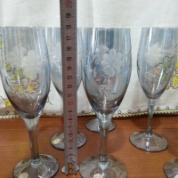 Ретро стъклени чаши цветно стъкло , снимка 11 - Антикварни и старинни предмети - 44810483
