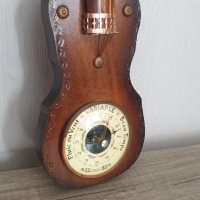Стар немски барометър,термометър като цигулка, снимка 7 - Антикварни и старинни предмети - 41904779