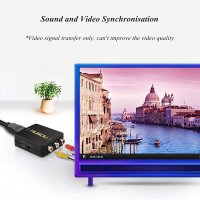 HDMI към AV видео аудио конвертор 1080P за телевизор, компютър, PS3, Blue-Ray, снимка 6 - Кабели и адаптери - 36013603