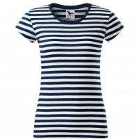Нова дамска моряшка тениска, тъмносиньо/бяло райе, снимка 1 - Тениски - 42077193