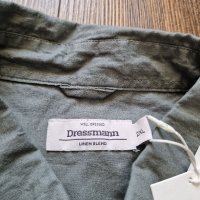 Страхотна мъжка ленена риза DRESSMANN размер 2XL,  нова с етикет , , снимка 2 - Ризи - 41683051