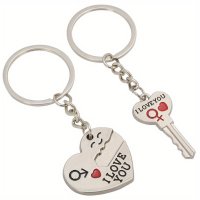 Ключодържатели за Свети Валентин – Сърце и Ключ, снимка 3 - Романтични подаръци - 44481749