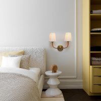 Стенни лампи Аплици с фуния Абажури от ленен плат, Антични , снимка 8 - Лампи за стена - 41950699