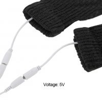 Термо ръкавици без пръсти с USB нагревател / захранване , електрически ръкавици , зимни ръкавици, снимка 4 - Ръкавици - 35869006