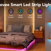 Интелигентна RGB LED лента Govee H6110, Wi-Fi, Bluetooth, Музикална синхронизация, Цветна светлина, , снимка 11 - Лед осветление - 40980674