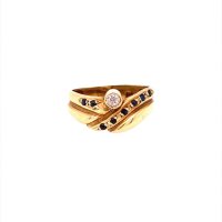 Златен дамски пръстен 3,5гр. размер:55 14кр. проба:585 модел:18413-5, снимка 1 - Пръстени - 41919148