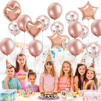 Нов комплект Розово златни балони/Декорация Парти Рожден ден, снимка 4 - Други - 41503449