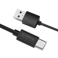 Кабел USB2.0 към USB Type C 1m Черeн Orico BTC-10-BK Cable USB - USB Type C M/M, снимка 3 - Кабели и адаптери - 34333480