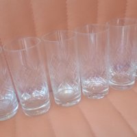 Кристални чаши за безалкохолно, ръчна гравюра – 6 бр, снимка 3 - Чаши - 41990832