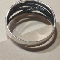 Сребърен пръстен мъжки 24мм (175), снимка 5 - Пръстени - 41691657