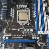 Дънна платка ASRock P55 Pro/USB3 Socket LGA1156, снимка 4 - Дънни платки - 41690852