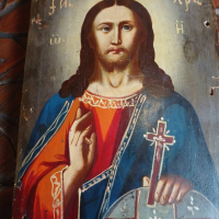 Руска православна икона 19-ти век., снимка 2 - Антикварни и старинни предмети - 44634057