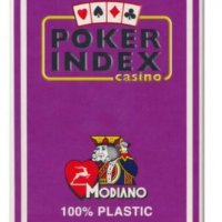 Качествени покер карти  POKER INDEX 100% PLASTIC. MODIANO  . Gръб по избор, снимка 5 - Карти за игра - 37861909