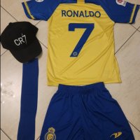 CR7 RONALDO AL Nassr + Калци + Шапка 2023г Нов Детско Жълт, снимка 5 - Футбол - 39956296