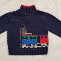 Пуловер за бебе 9-12 месеца с влак, снимка 2 - Бебешки блузки - 38668183