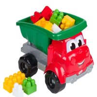 Детска играчка Пластмасов камион за вграждане с 30 лего тухлички, снимка 2 - Коли, камиони, мотори, писти - 41843594