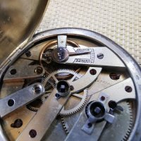 сребърен джобен часовник, снимка 10 - Антикварни и старинни предмети - 41711467