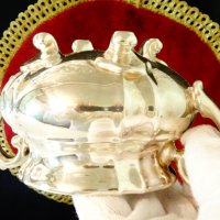 Захарница WMF,посребрен порцелан,барок. , снимка 6 - Антикварни и старинни предмети - 41612049