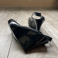 Нови черни летни силиконови обувки сандали на платформа италиянски Kartell, снимка 12 - Сандали - 40535344