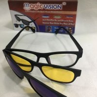 3В1 ОЧИЛА С МАГНИТИ MAGIC VISION / Слънчеви очила с поляризирани магнитни рамки, снимка 4 - Слънчеви и диоптрични очила - 35901135