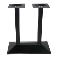 Иноксова/метална гладка правоъгълна стойка,крак,основа за маса с плот до 150/90 см., снимка 1 - Маси - 43162710