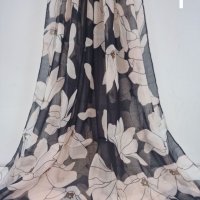 Дамски шал с флорални шарки 1.80х0.90см, снимка 1 - Друга електроника - 44477512