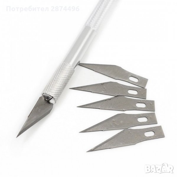3202 Крафт скалпел за декорации с шест сменяеми ножове, снимка 1