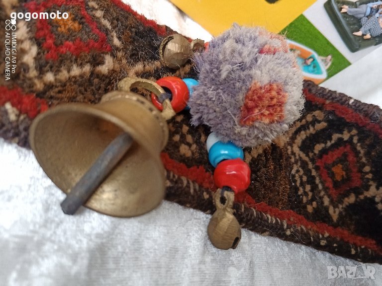 Стар Гердан празничен за 🐎, кон, магаре,муле,hand made- ръчно изтъкан,арт,винтидж,ретро, снимка 1