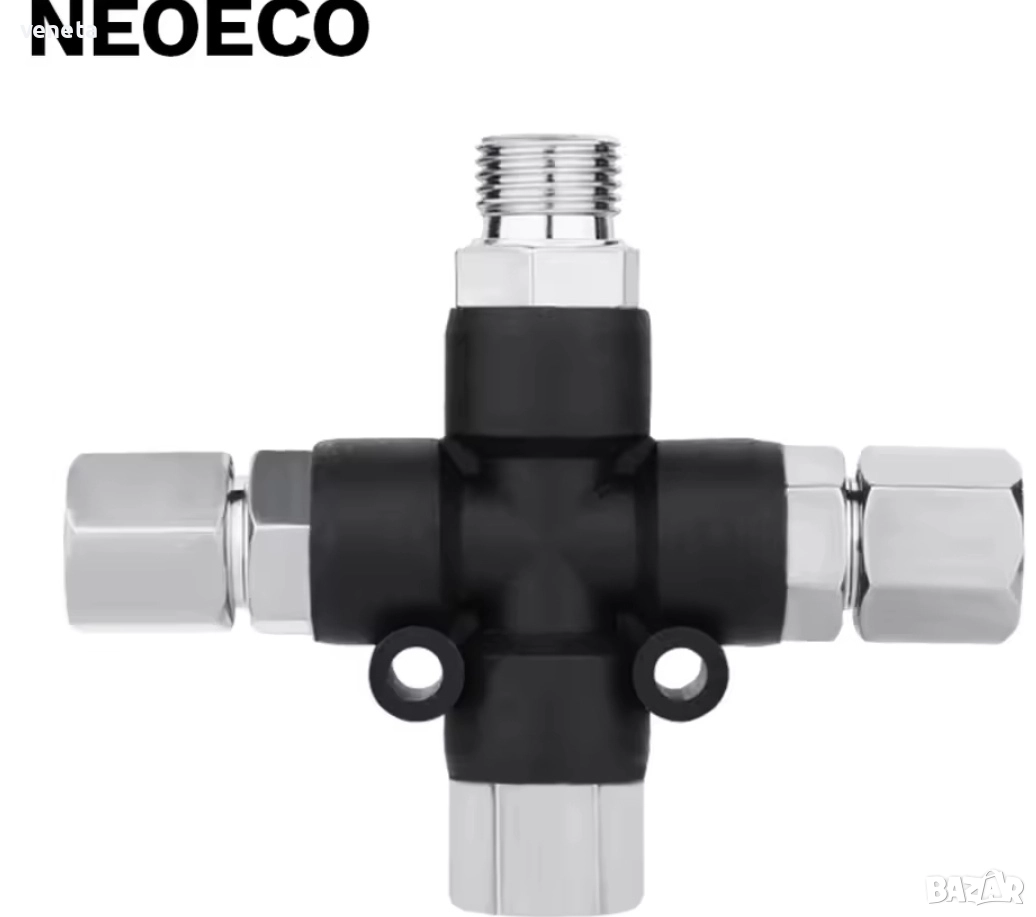 NEOECO регулиране 3-позиционен адаптер за въздушни маркучи за аерограф, колектор за сплитер , снимка 1