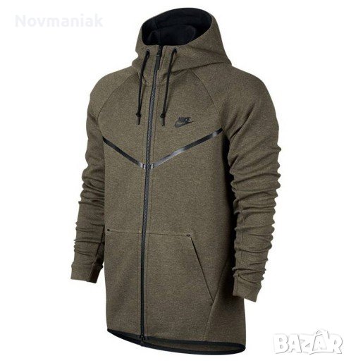 Nike Tch Flc Wr Hoodie Fz Olive-Като Ново, снимка 1