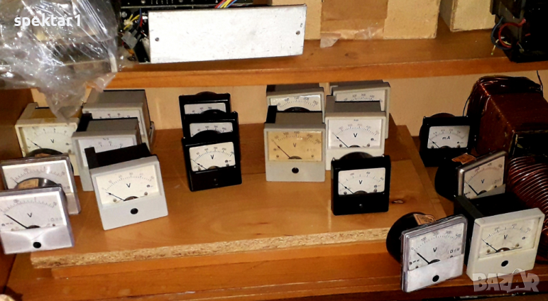 Български магнито електрични амперметри волтметри измервателни уреди стрелкови, снимка 1