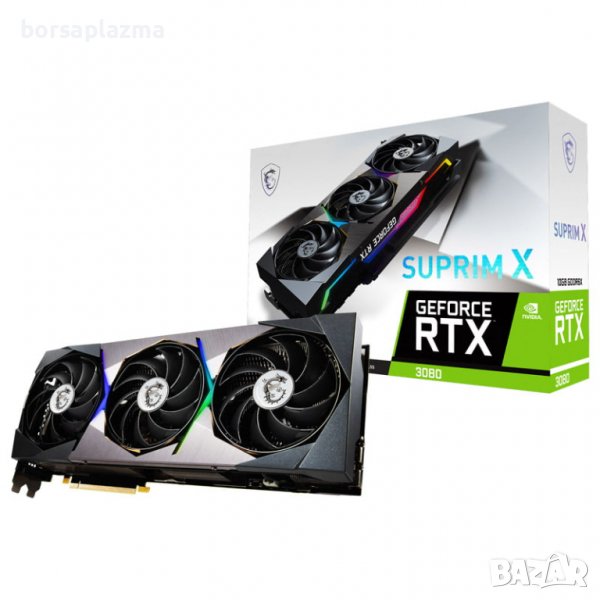 MSI GeForce RTX 3080 Suprim X 10G LHR, 10240 MB GDDR6X, снимка 1