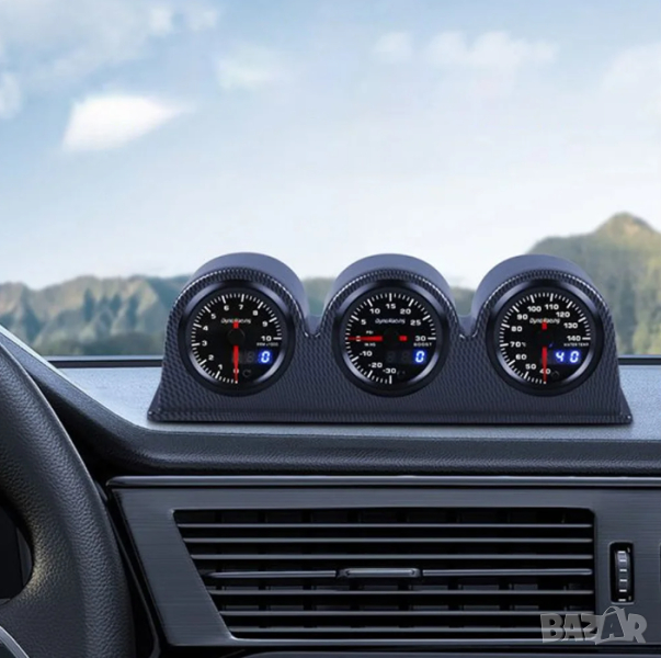 Тройна стойка за измервателни уреди за табло, снимка 1