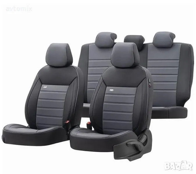 Тапицерия OTOM за седалки Премиум PRM104 Черно/Сиво, снимка 1