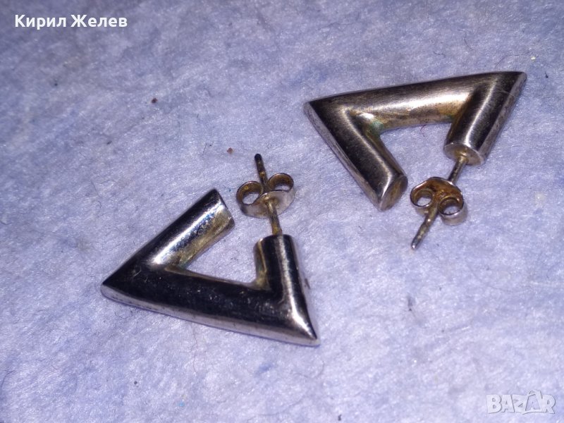 ЕФЕКТНИ ФЕШЪН АРТ ДИЗАЙНЕРСКИ МОДЕЛ СРЕБЪРНИ ОБЕЦИ СРЕБРО 925 ПРОБА 22314, снимка 1