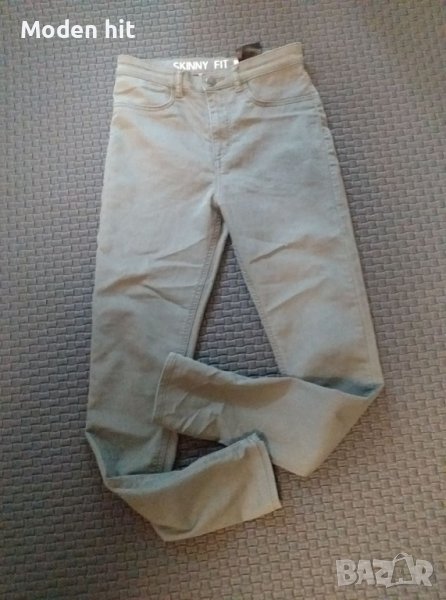 H&M Skinny Fit за момиче - дънков панталон войнишко зелено /размер 152 см./, снимка 1