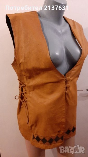 ДАМСКИ ЕЛЕК  от естествена кожа  - Размер М, снимка 1